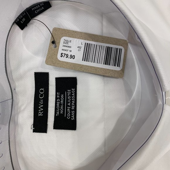 RW&Co. Tailored Fit Solid Twill Dress Shirt - Picture 7 of 9